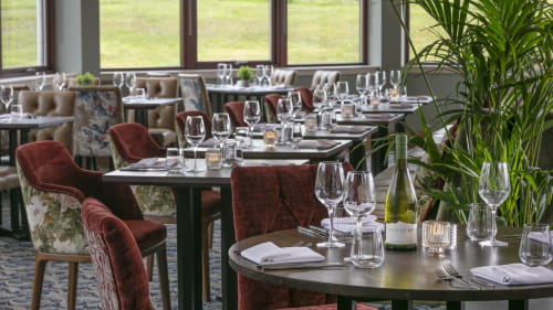 Image of tables with glasses on